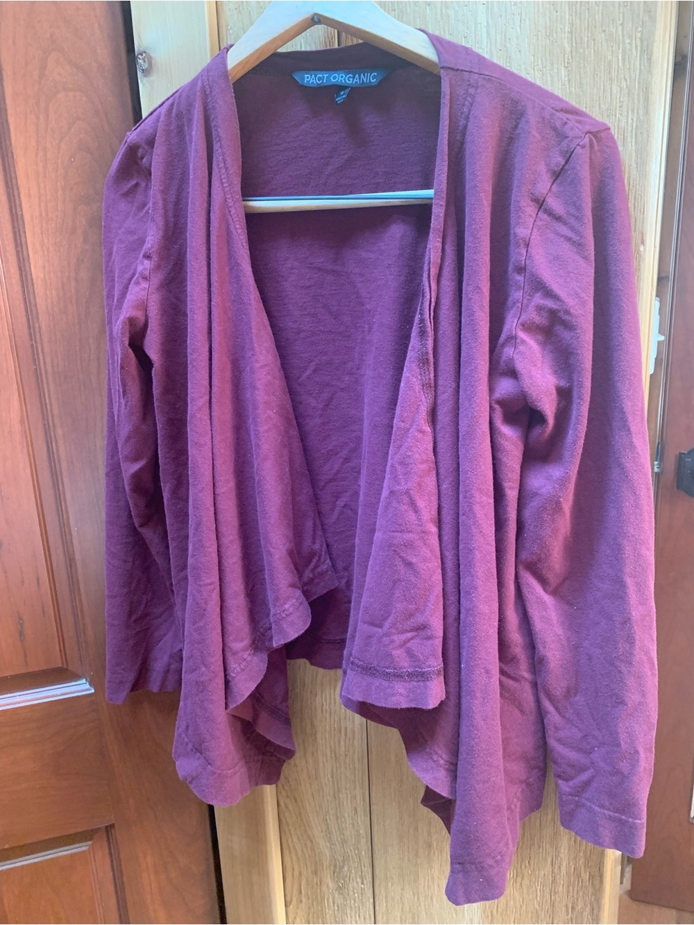 PACT Drape Front Swing Cardigan Organic Cotton Modal